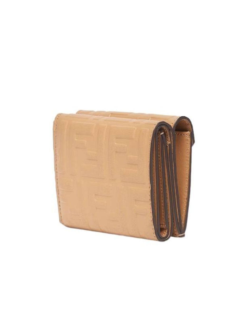 Fendi Natural Ff Diamonds Tri-Fold Wallet