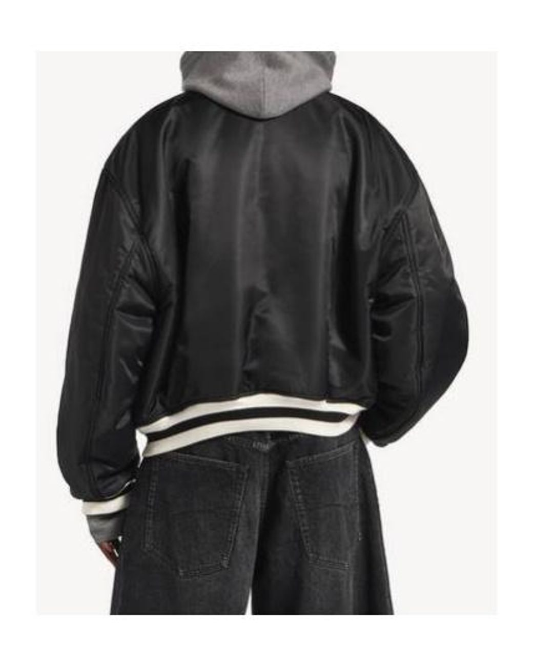 Balenciaga Black Nba Logo Bomber Jacket for men