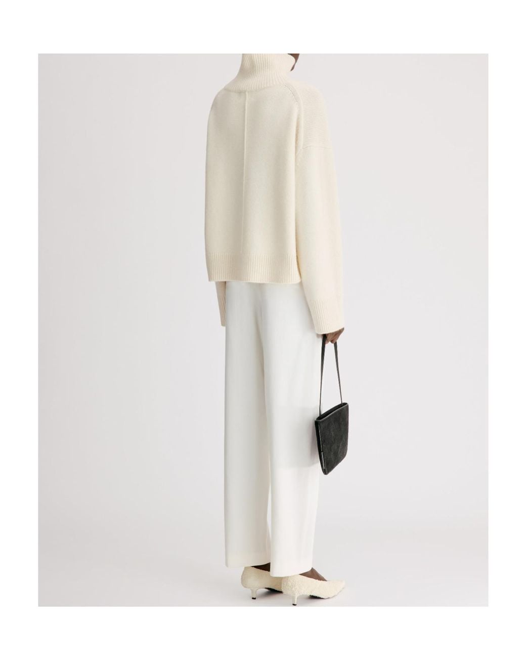 Loulou de Saison White Jonah Cashmere Sweater