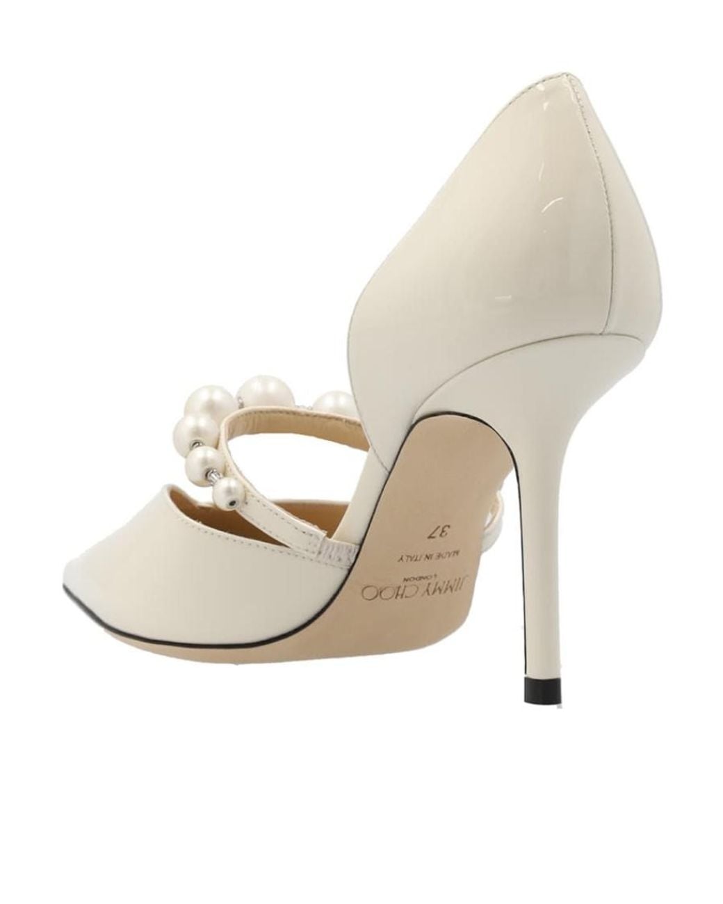 Jimmy Choo White Aurelie 85 Pumps