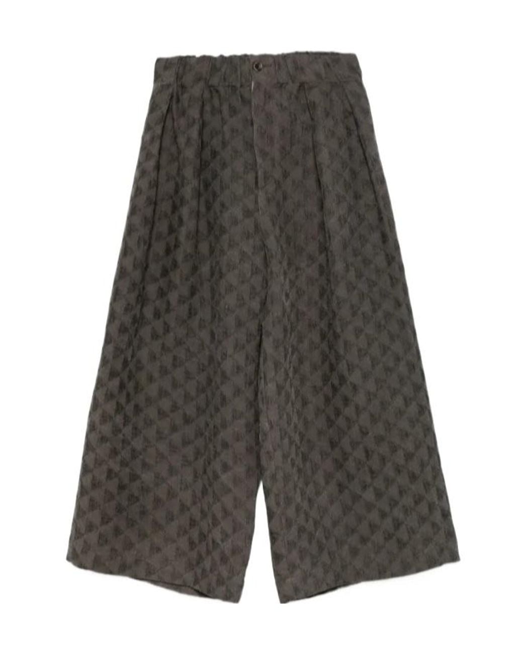 Uma Wang Gray Belt Loops Slacks