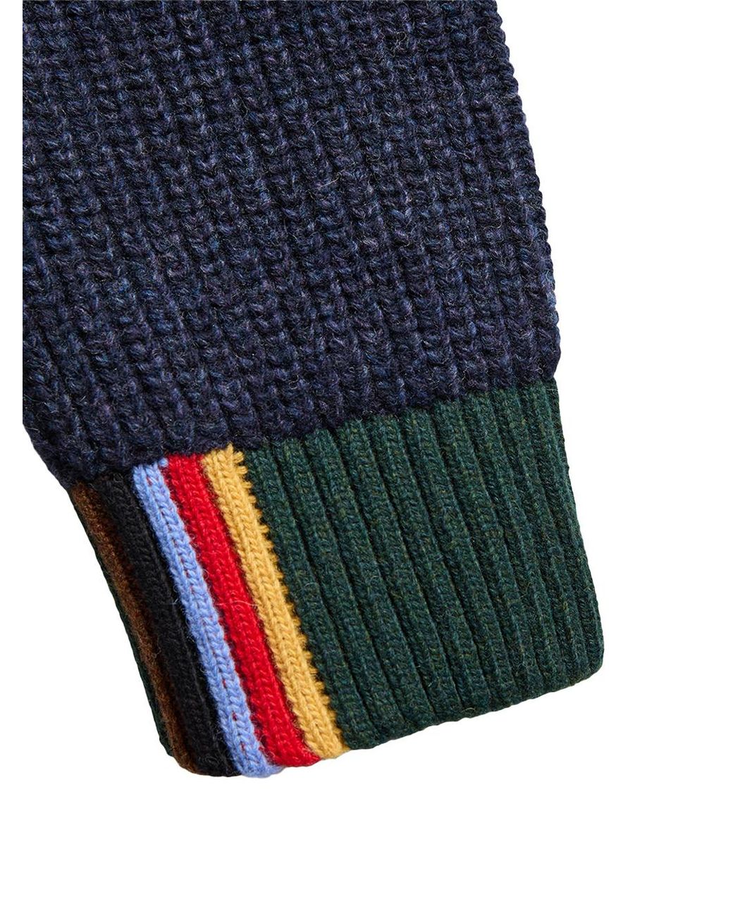 Barbour Black X Paul Smith Gamefair Cable-Knit Zip-Up Cardigan for men