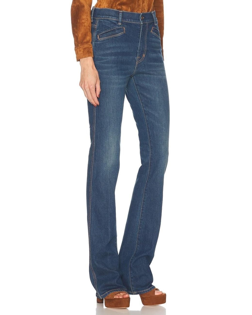 Tom Ford Blue Washed Denim Flared Jeans