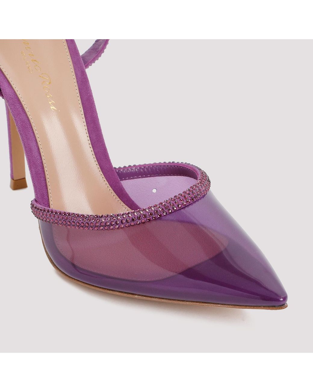 Gianvito Rossi Pink Plexi Embellished Pumps