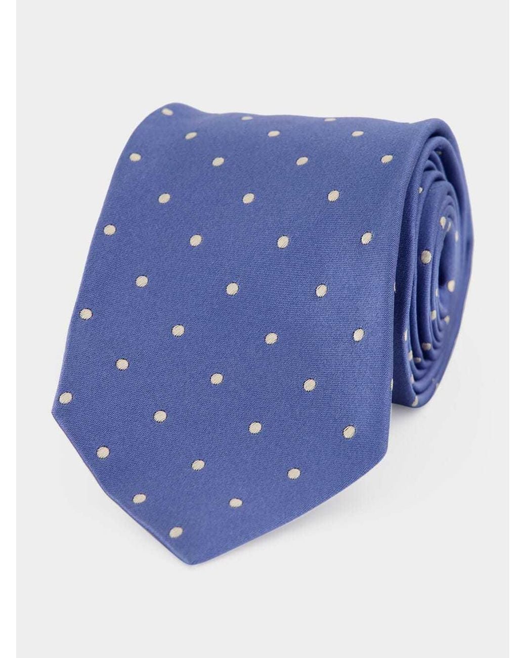 Tom Ford Blue Polka-Dot Silk Tie for men