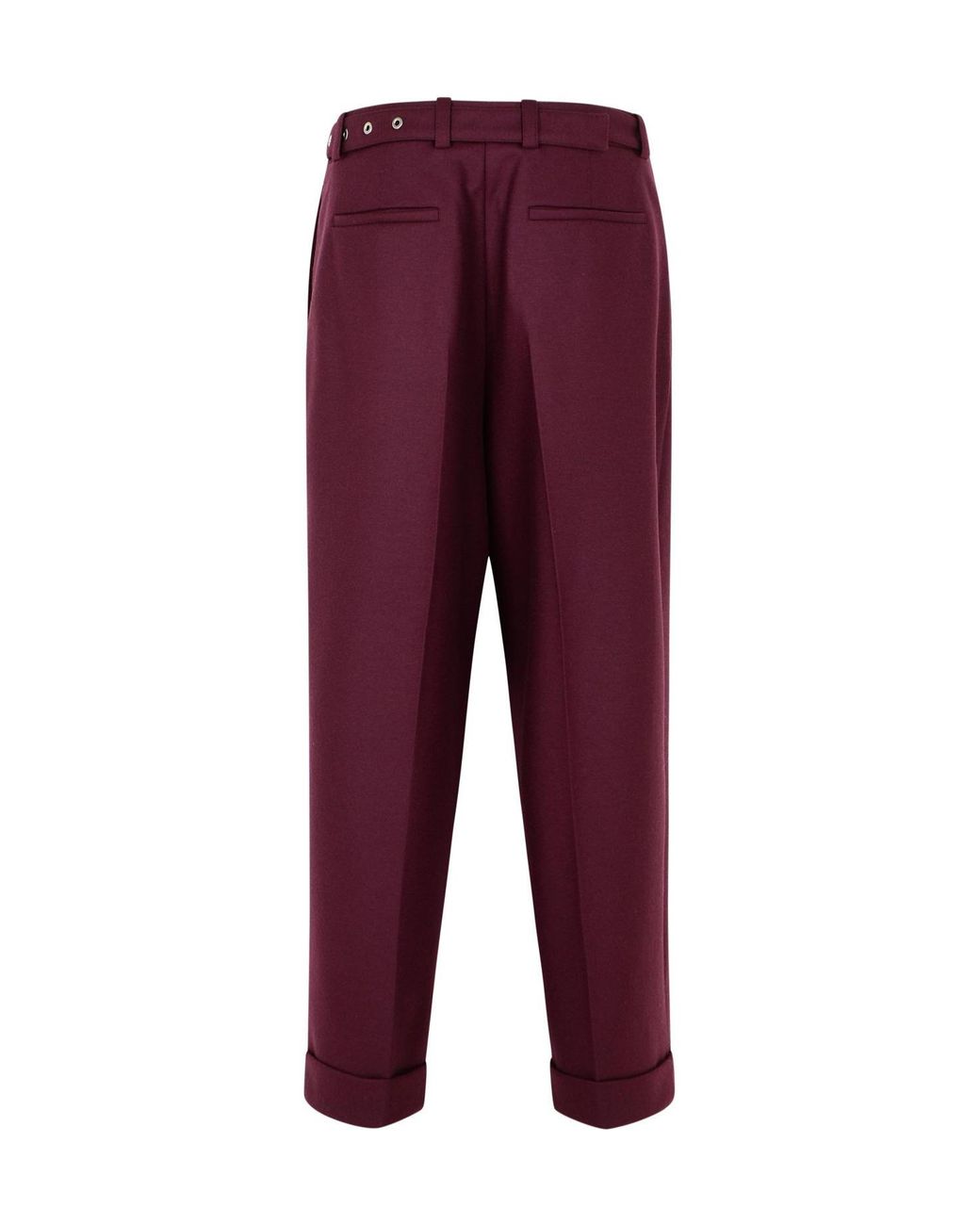 Jil Sander Purple Belted Pleated Trousers for men