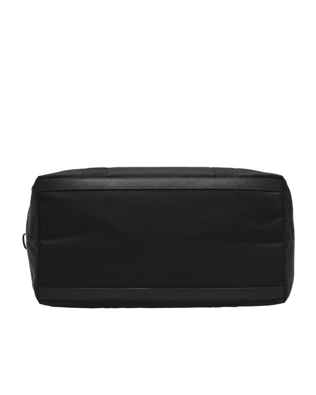 Prada Black Logo Triangle Zipped Travel Bag for men