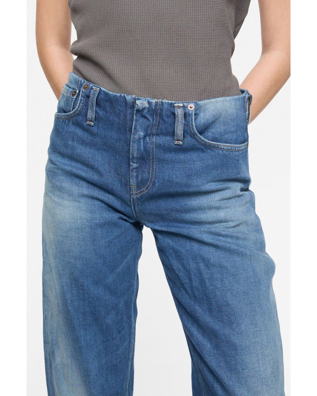 Acne Blue High-Waisted Jeans