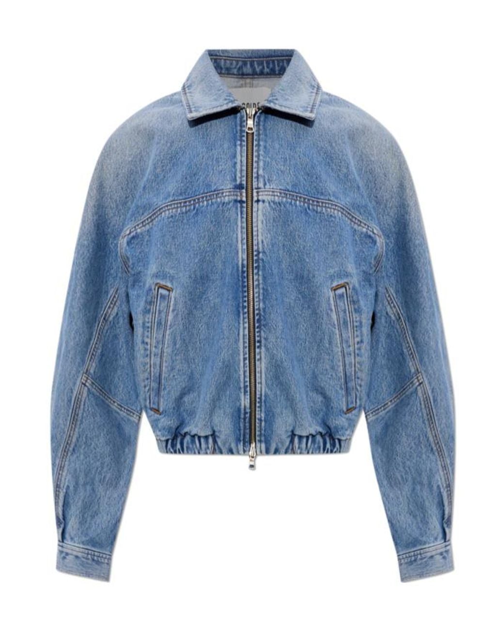 Agolde Blue Dixon Cropped Denim Jacket