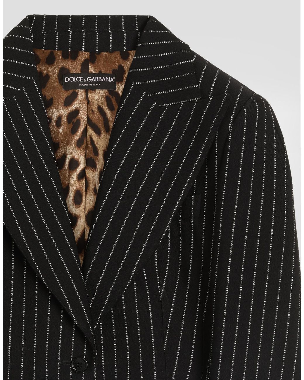 Dolce & Gabbana Black Pinstriped Jacket