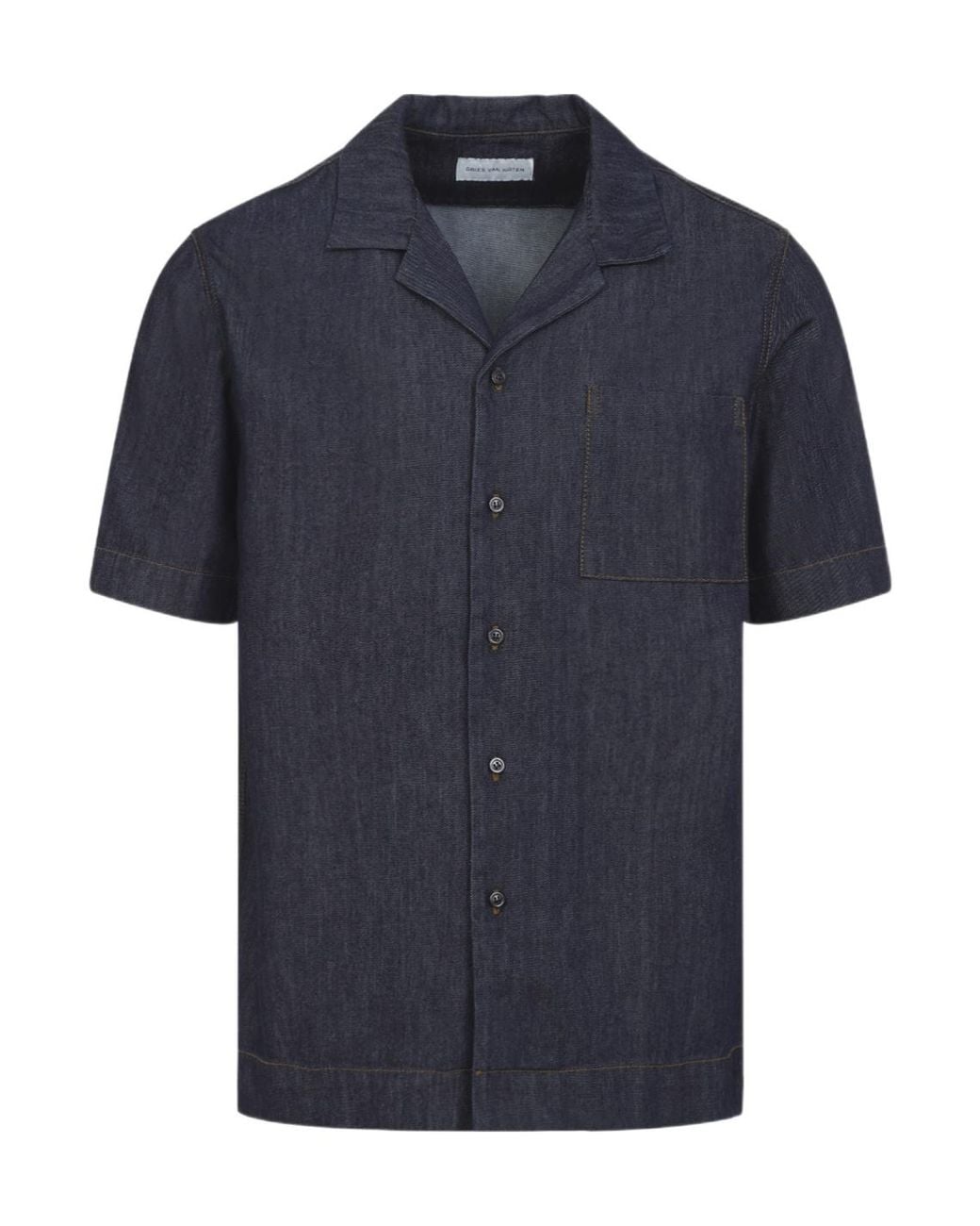 Dries Van Noten Blue Short Sleeved Shirt for men