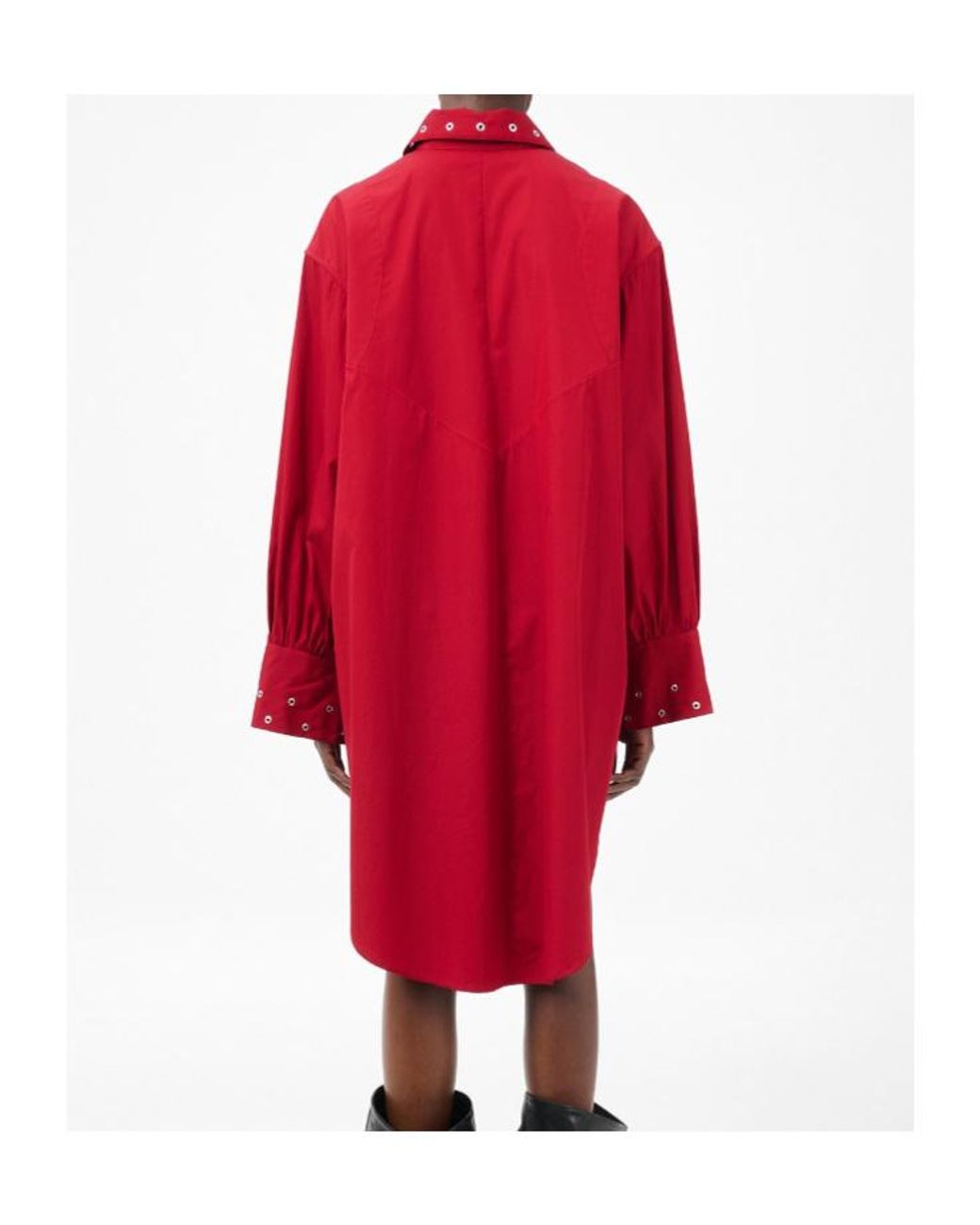Our Legacy Red Frock Shirt Dress