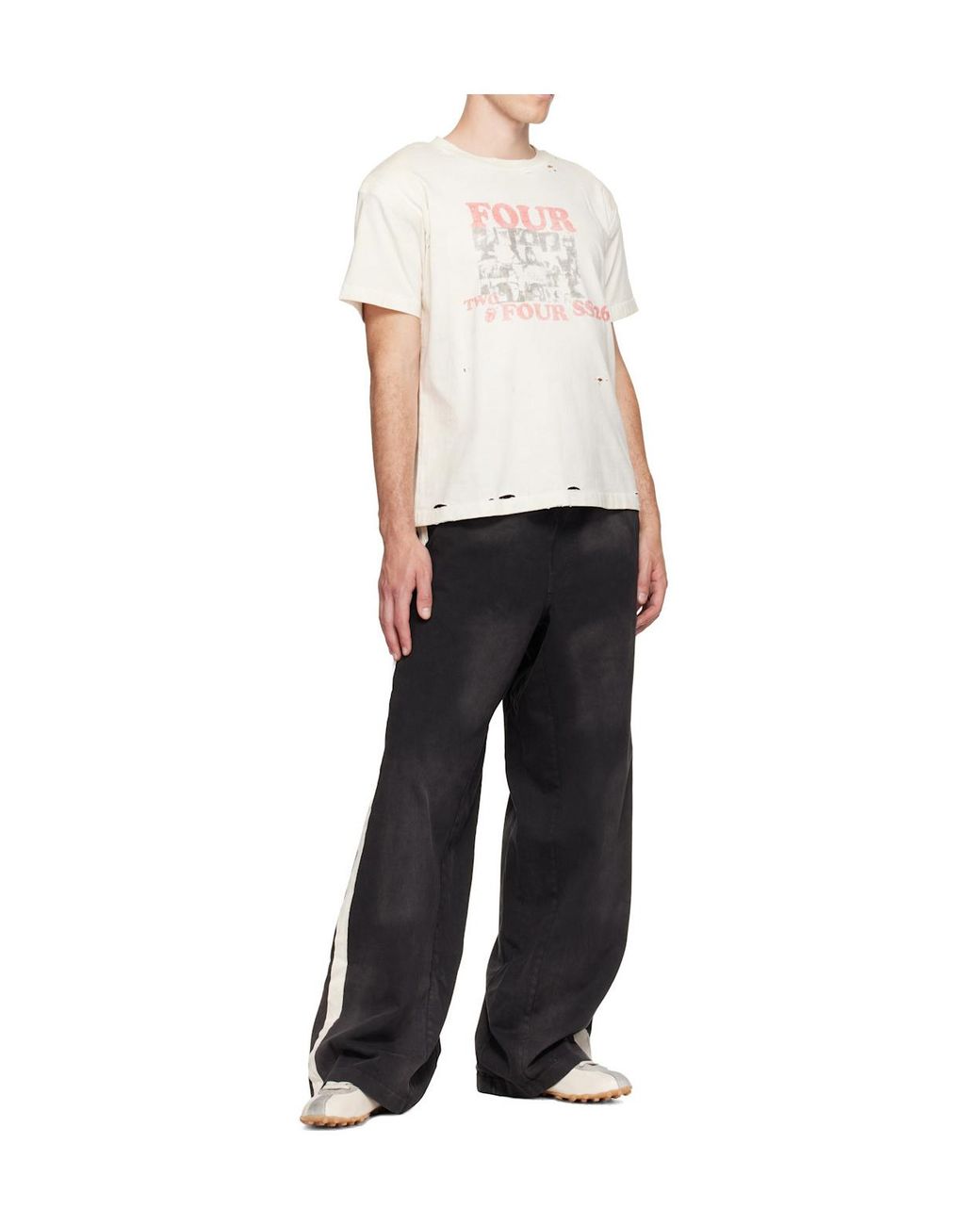 424 White Collage Rolling Stones T-Shirt for men