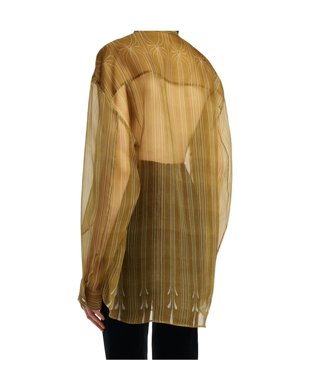 Khaite Metallic Goya Silk Organza Shirt