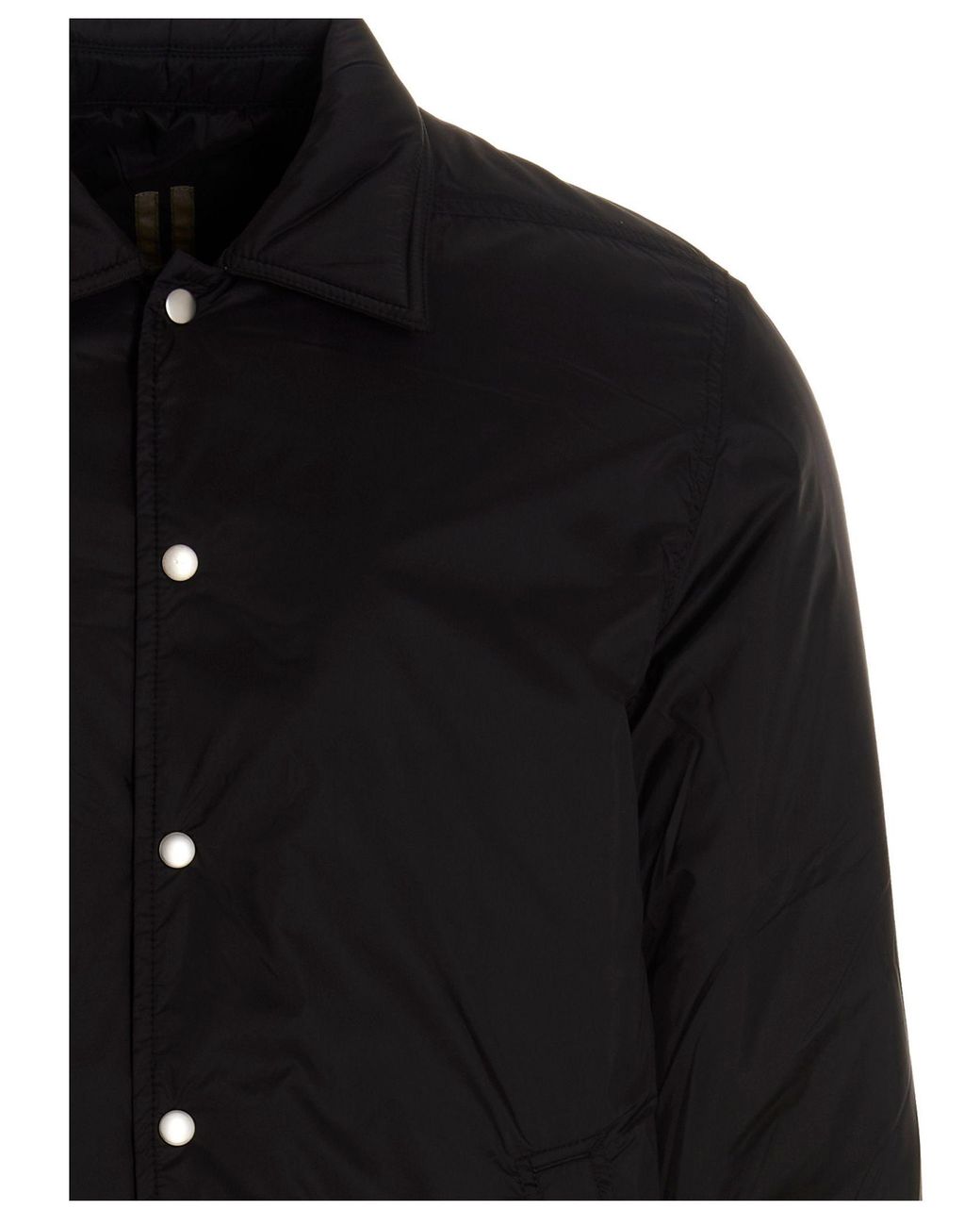 Rick Owens Black Padded Collared Jacket for men