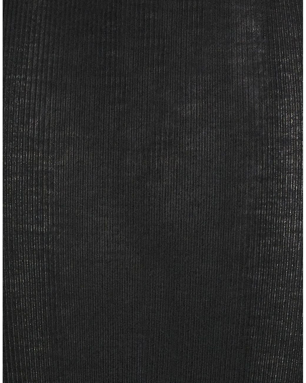 Rick Owens Black Midi Skirt Virgin Wool, Polyamide, Elastane