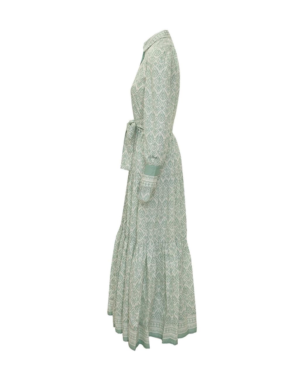 Mc2 Saint Barth Green Jensen Long Shirt Dress
