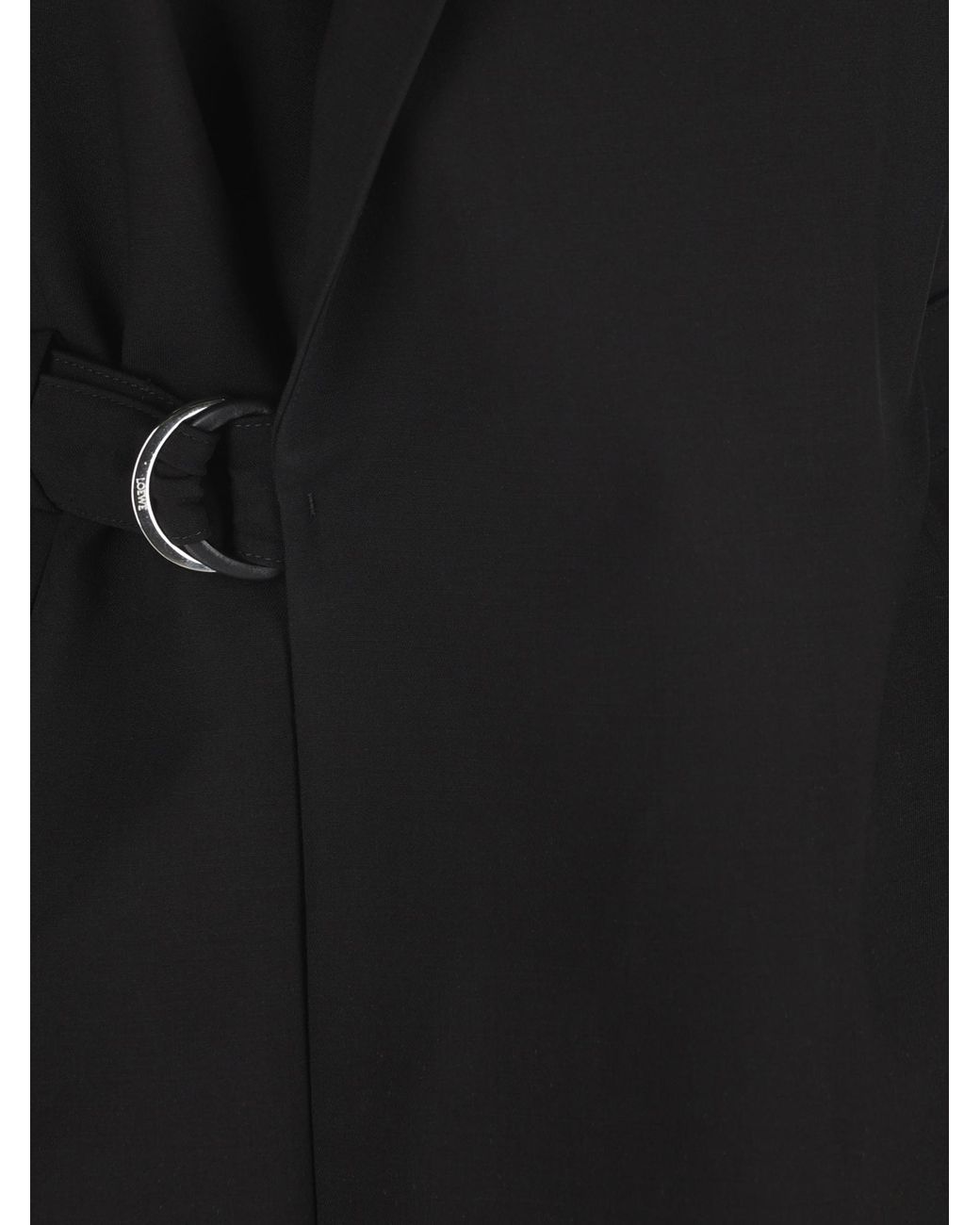 Loewe Black Wool Draped Blazer