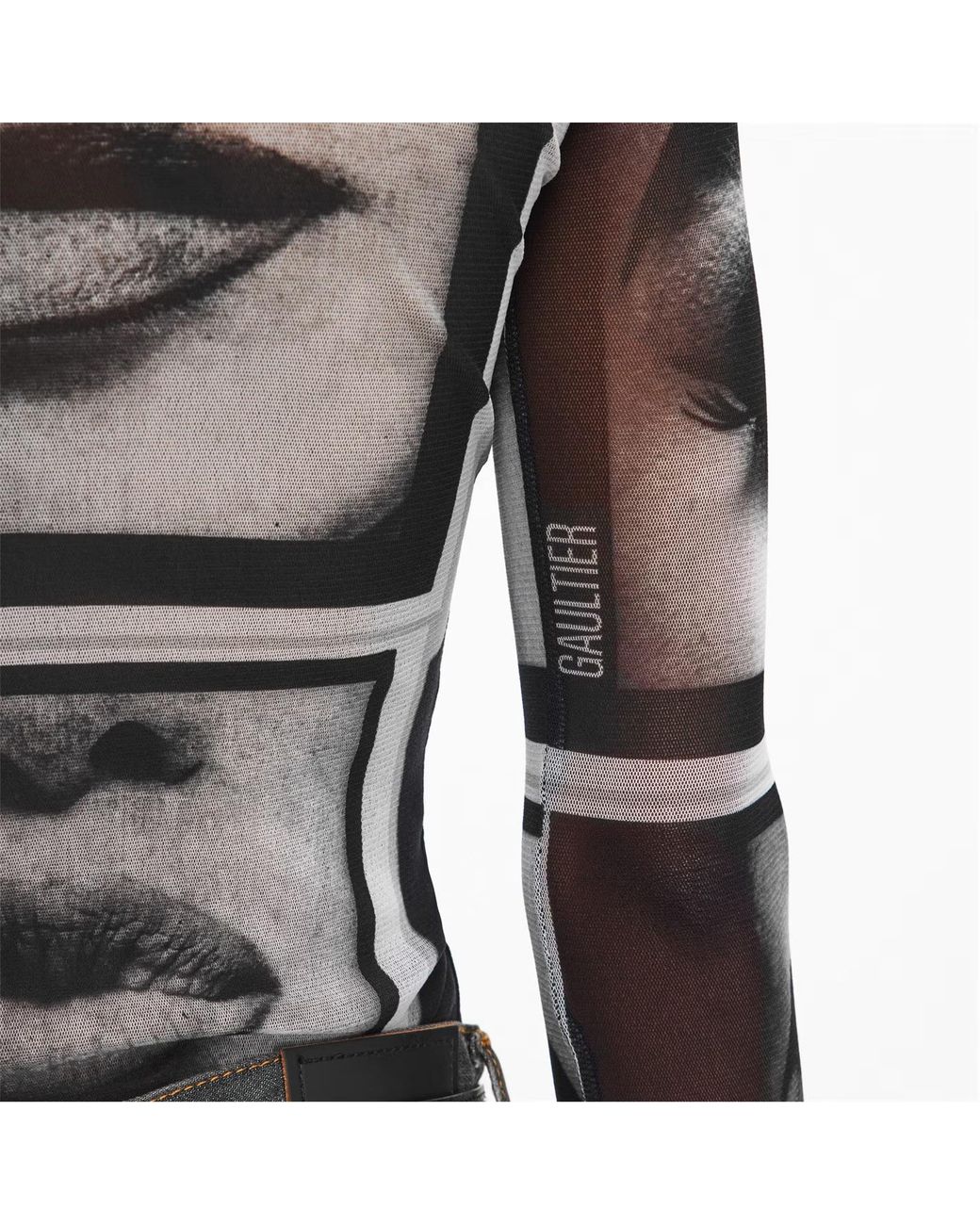 Jean Paul Gaultier Gray Printed Pattern Cover-Up