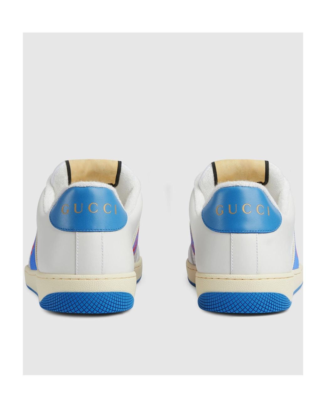 Gucci Blue Screener Low-Top Sneakers for men