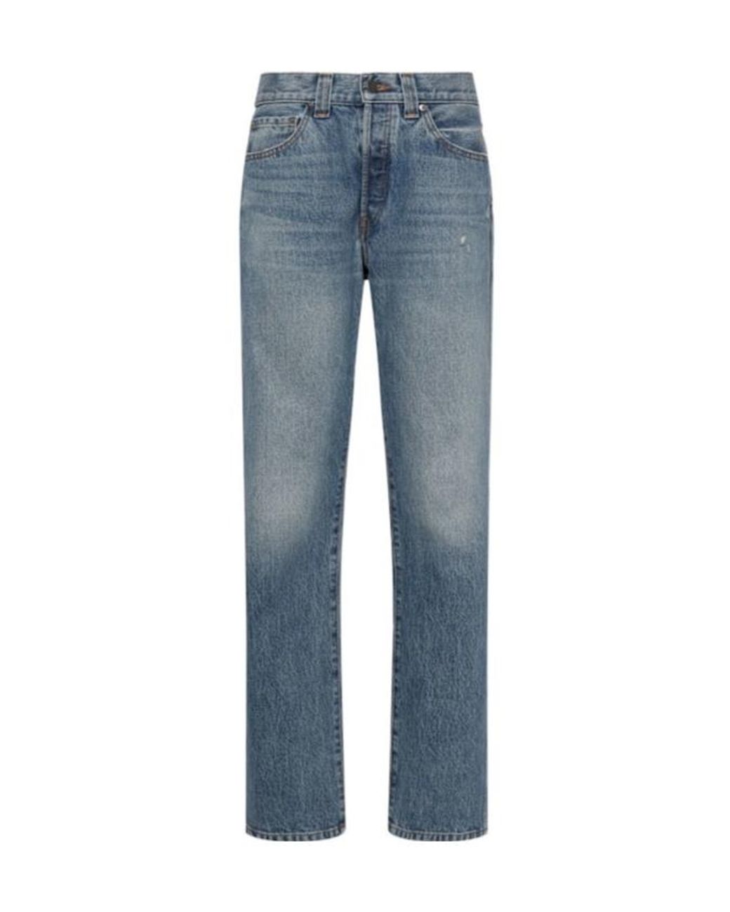 Khaite Blue Callum Denim Straight Jeans