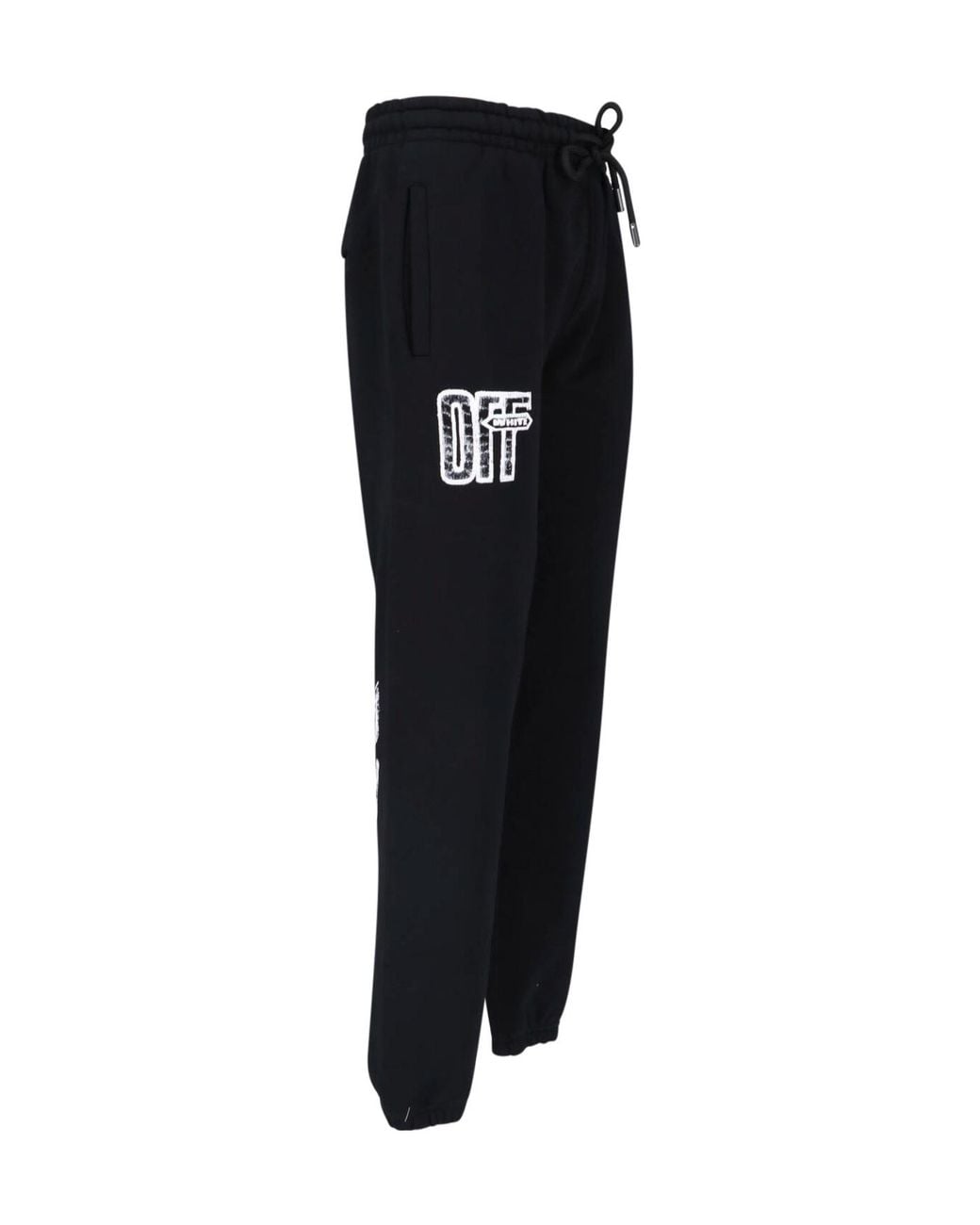 Off-White c/o Virgil Abloh Black Motion Arrow Cuffed Sweatpants for men
