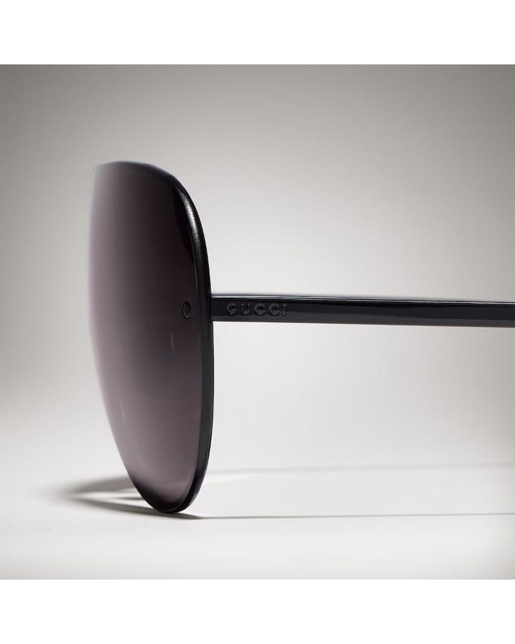 Gucci Black Pilot-Frame Sunglasses