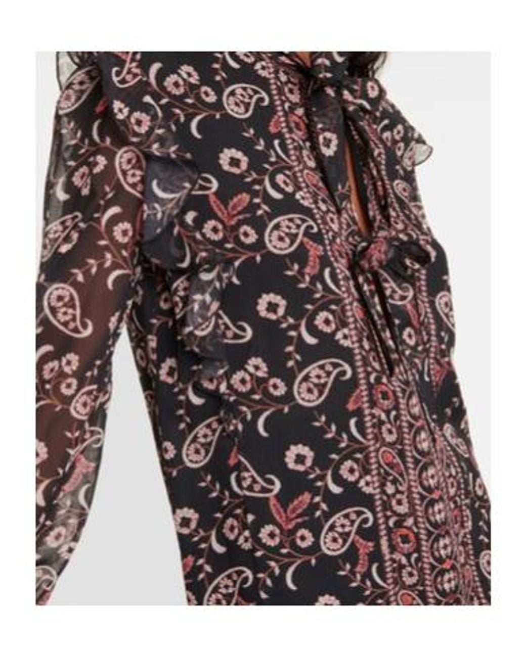 Giambattista Valli Brown Printed Silk Blouse