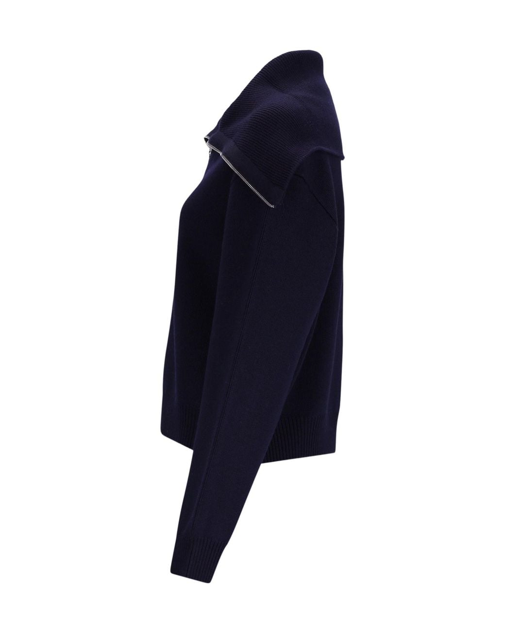Rohe Blue Two-Way Zip Sailor-Style Cardigan