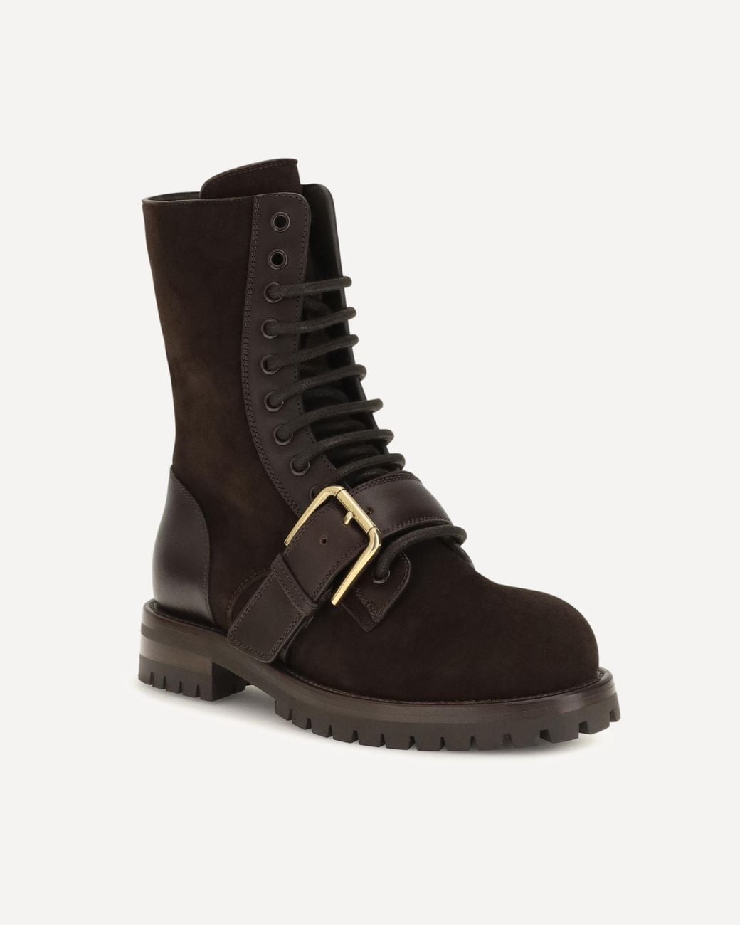 Dolce & Gabbana Black Buckle Detailed Ankle Boots