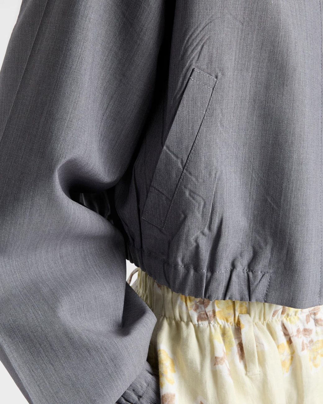 Prada Gray Light Mohair Blouson Jacket