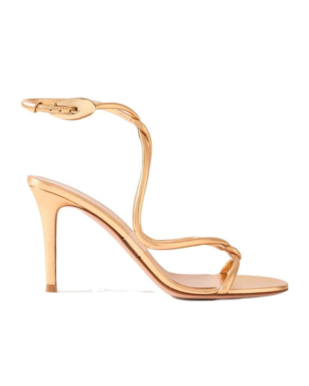 Gianvito Rossi Metallic Mamba Open Toe Sandals