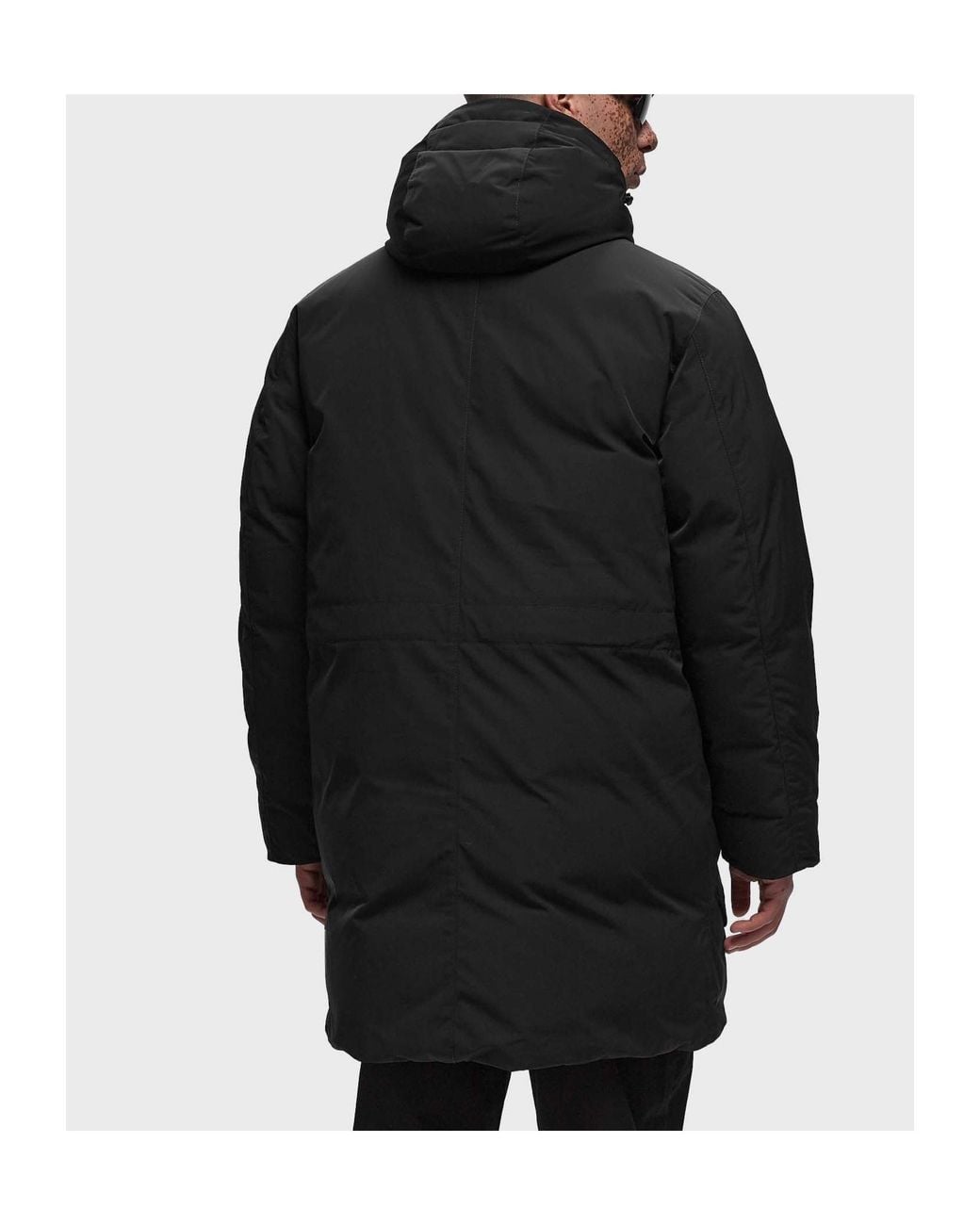 Stone Island Black Hooded Down Jacket for men