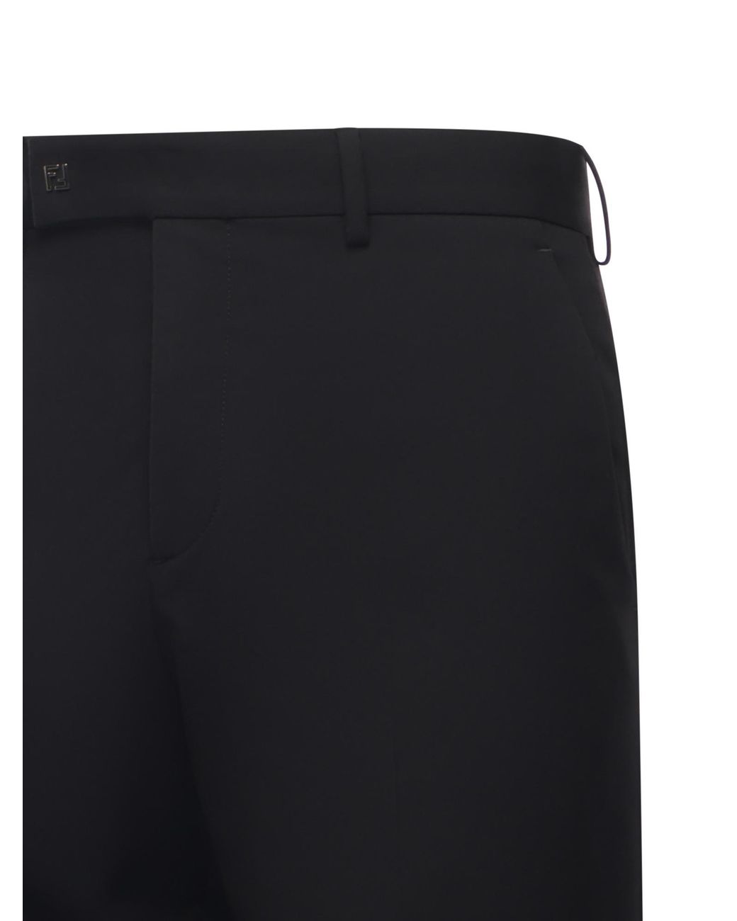Fendi Black Tailored Straight-Leg Trousers for men