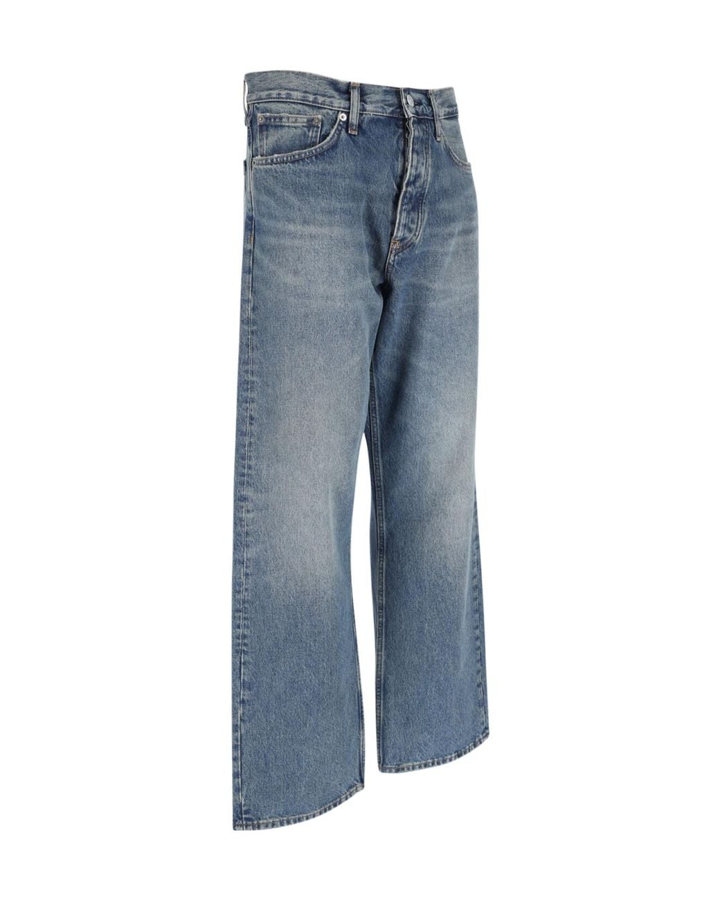 sunflower Blue Logo Patch Wide-Leg Jeans for men