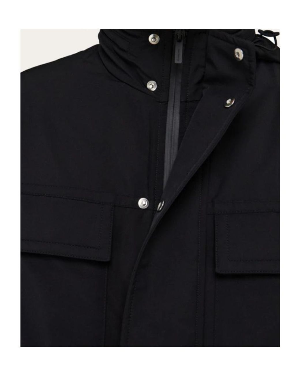 Ferragamo Black Ferragamo Long-Sleeved Padded Jacket for men