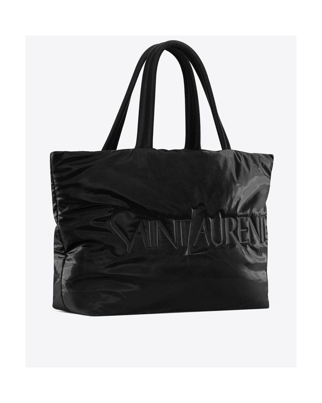 Saint Laurent Black Logo Detailed Top Handle Bag for men
