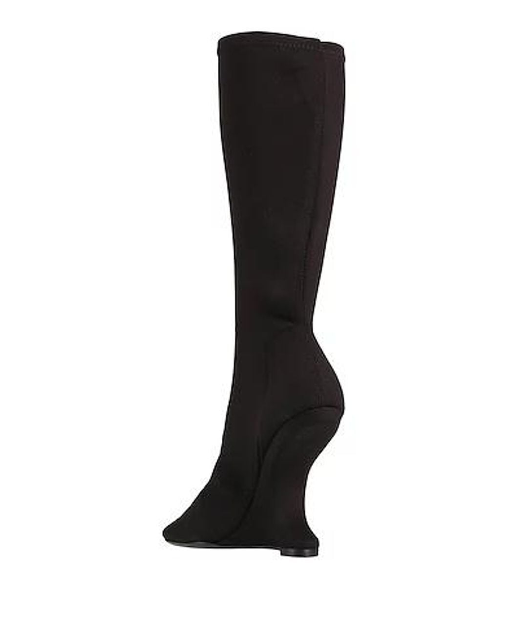 Rick Owens Black Boot Textile Fibers