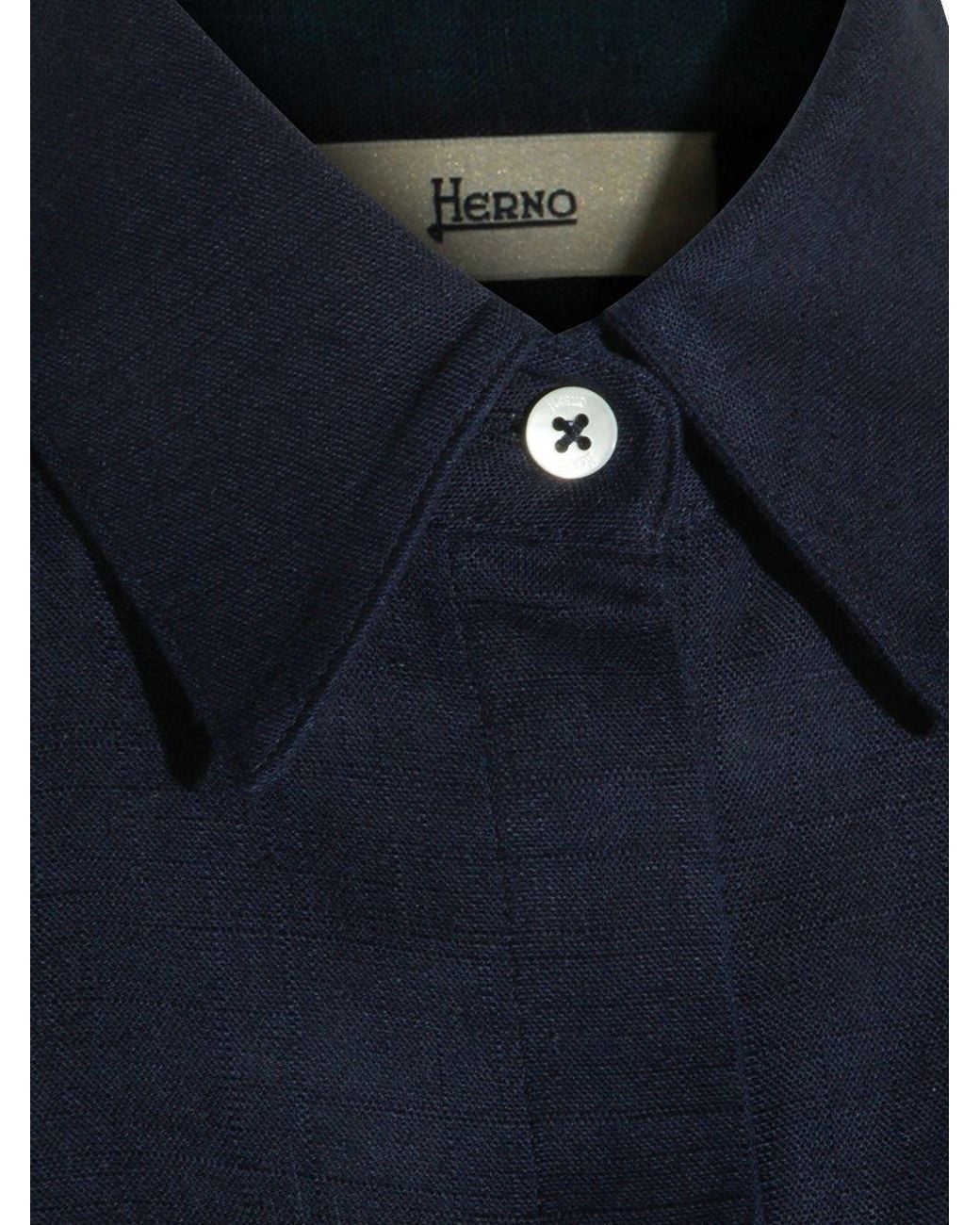 Herno Blue Drawstring Detail Shirt