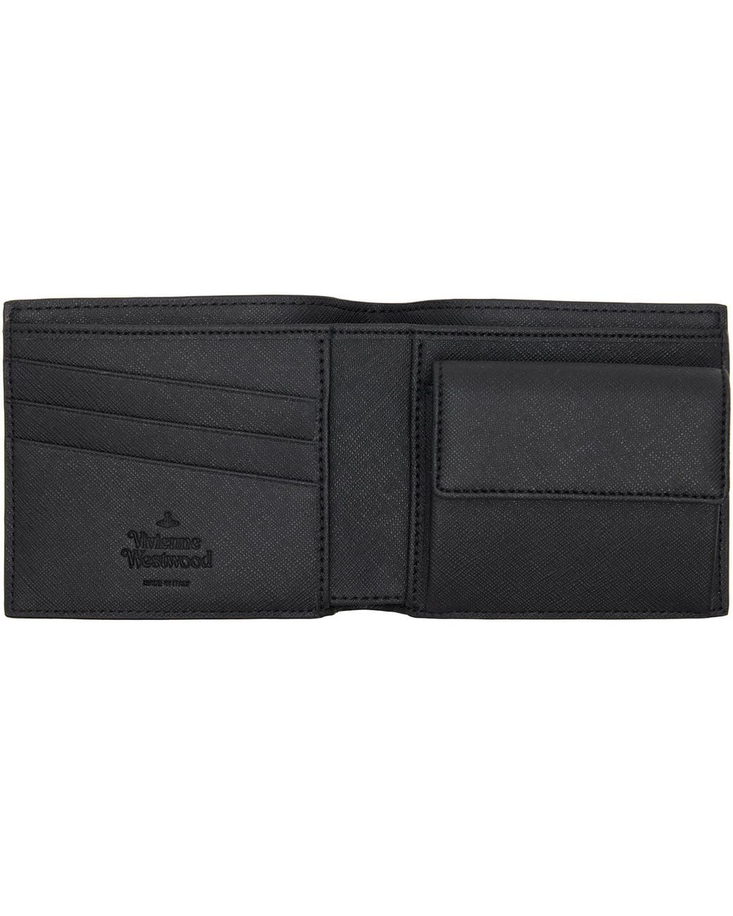 Vivienne Westwood Black Bi-Fold Logo Wallet for men