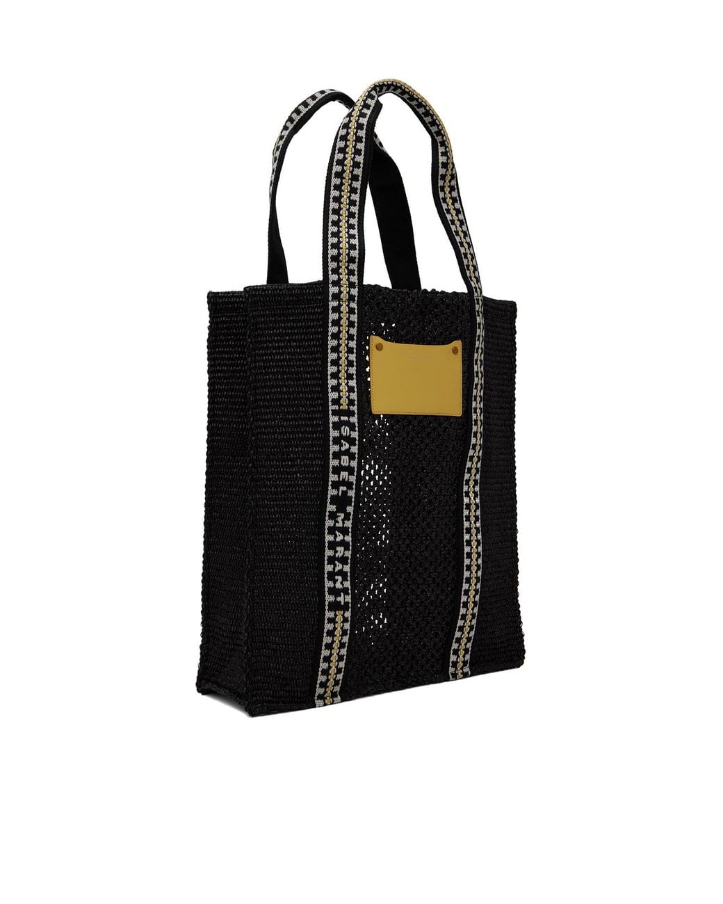 Isabel Marant Black Logo-Patch Tote Bag
