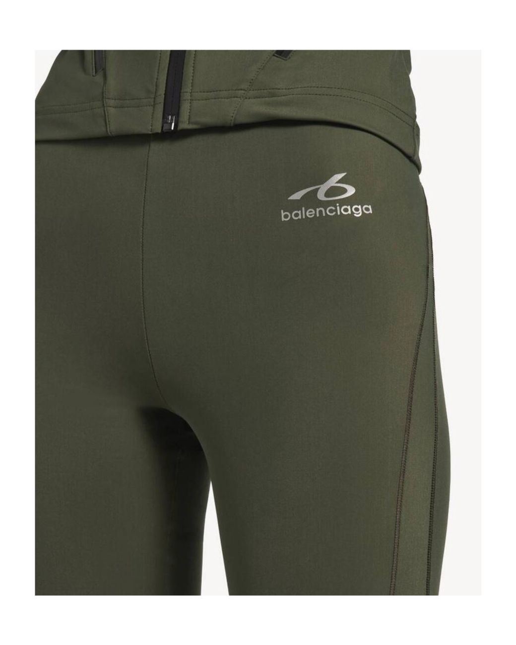 Balenciaga Green Techwear Flared Leggings