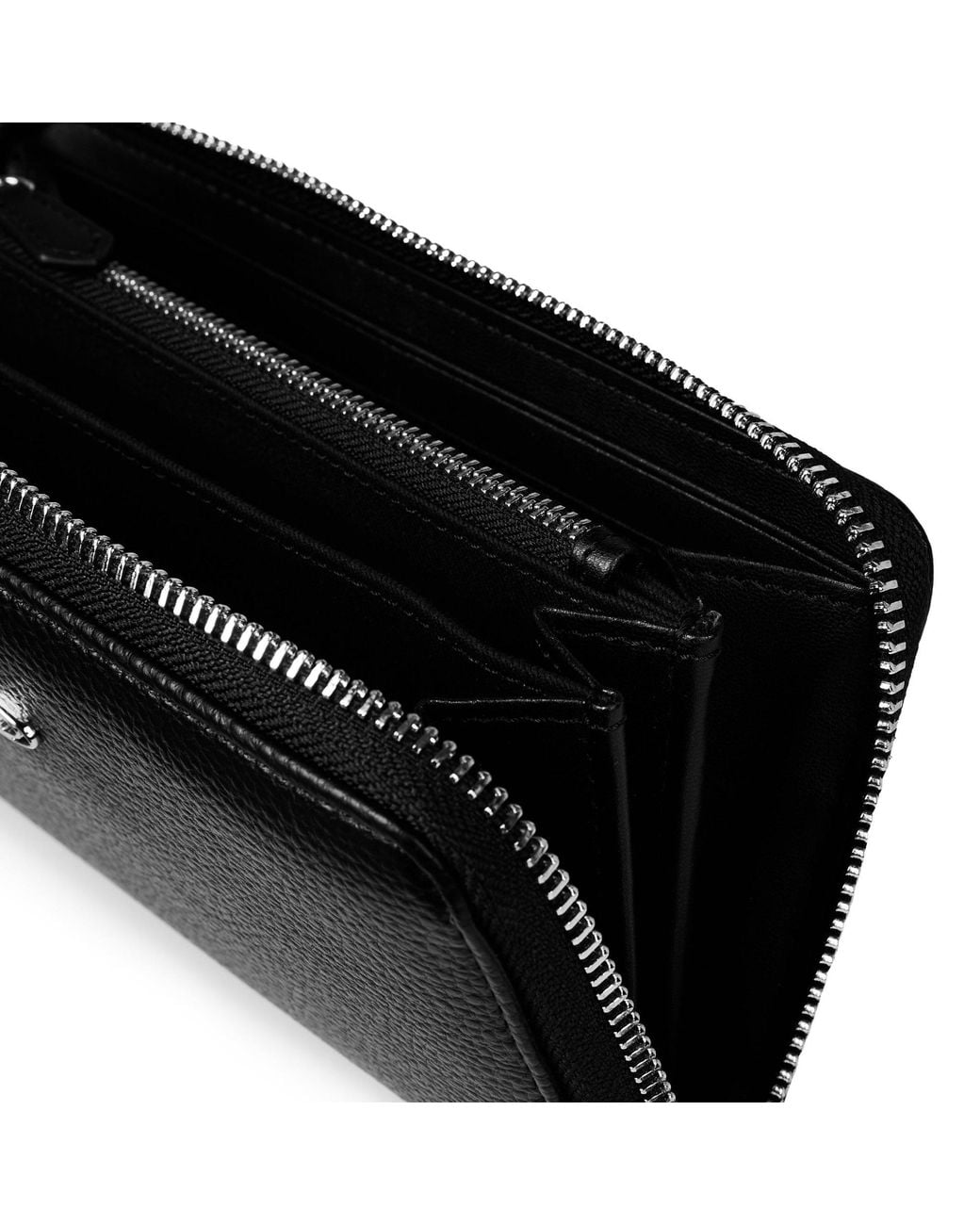 Vivienne Westwood Black Saffiano Zip Round Wallet
