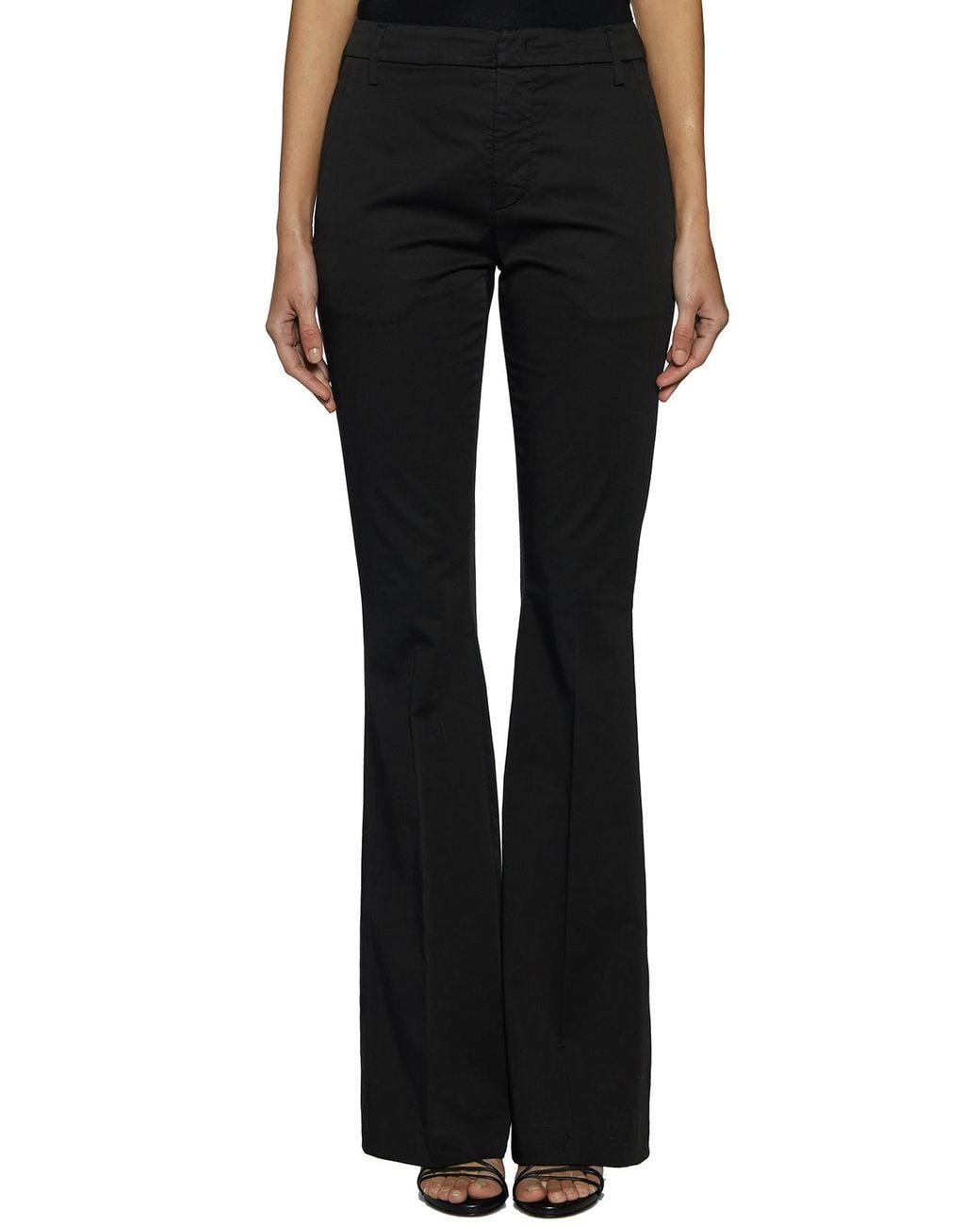 Dondup Black Micro Casual Pants