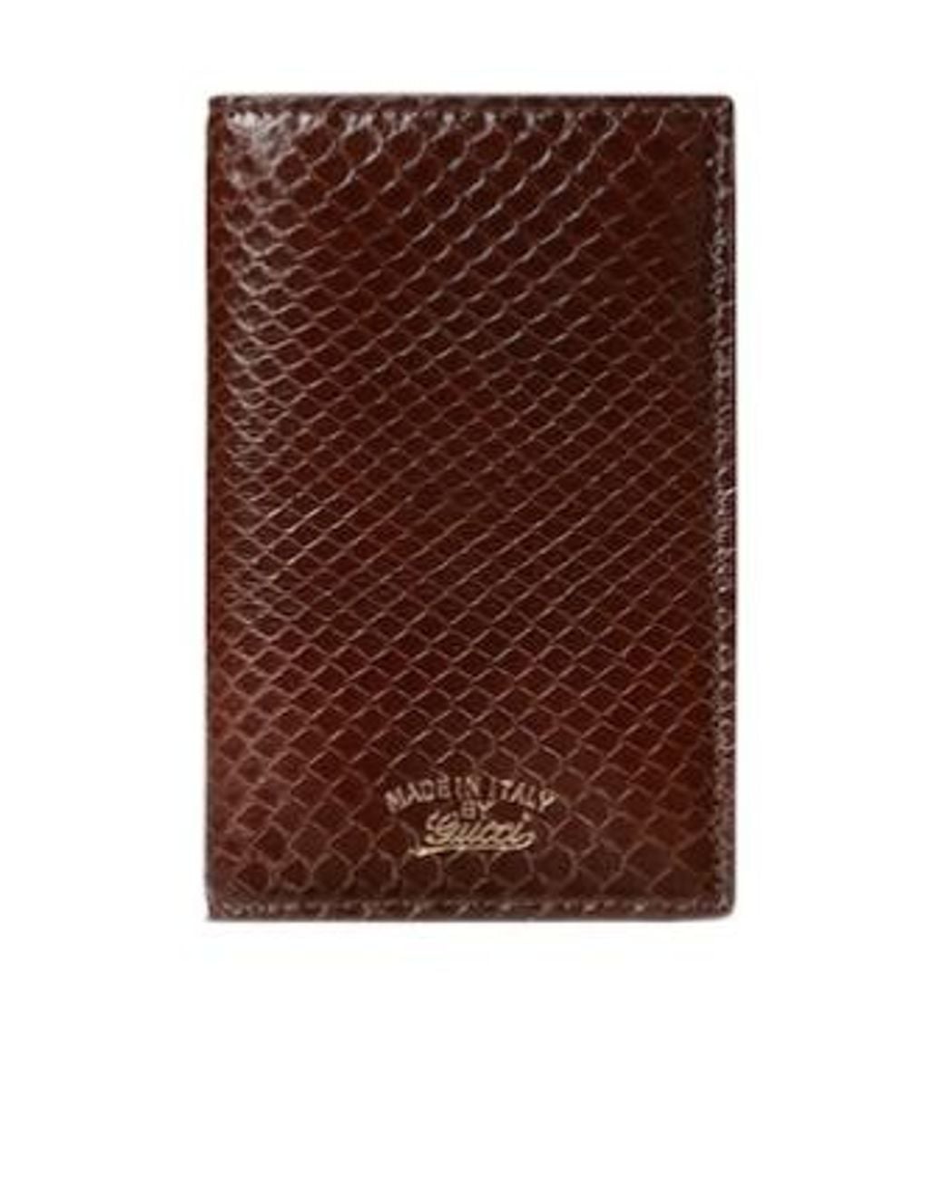 Gucci Brown Lira Card Case for men