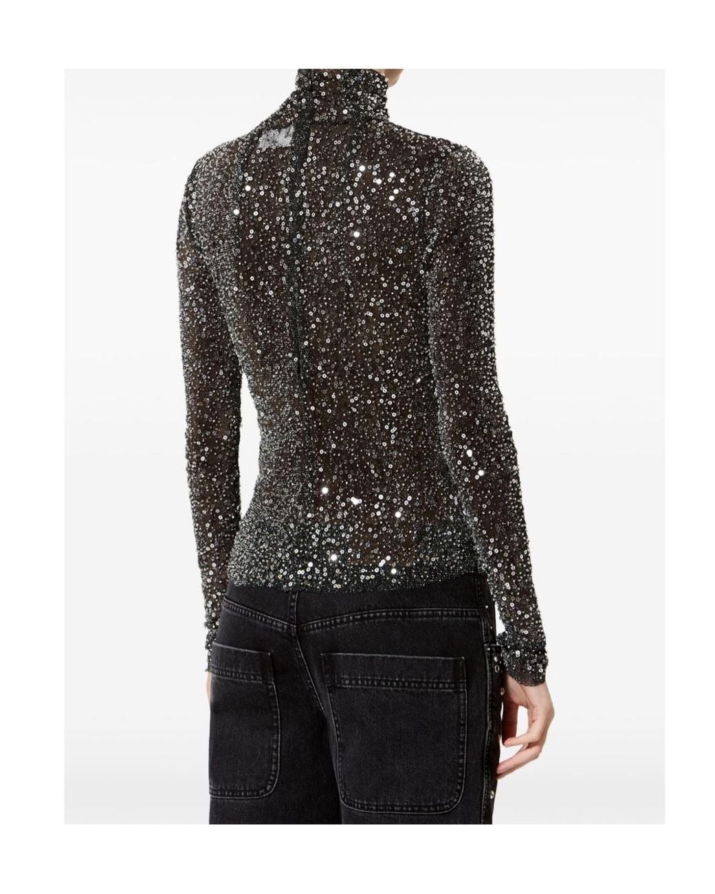 Isabel Marant Black Bead-Embellished Top