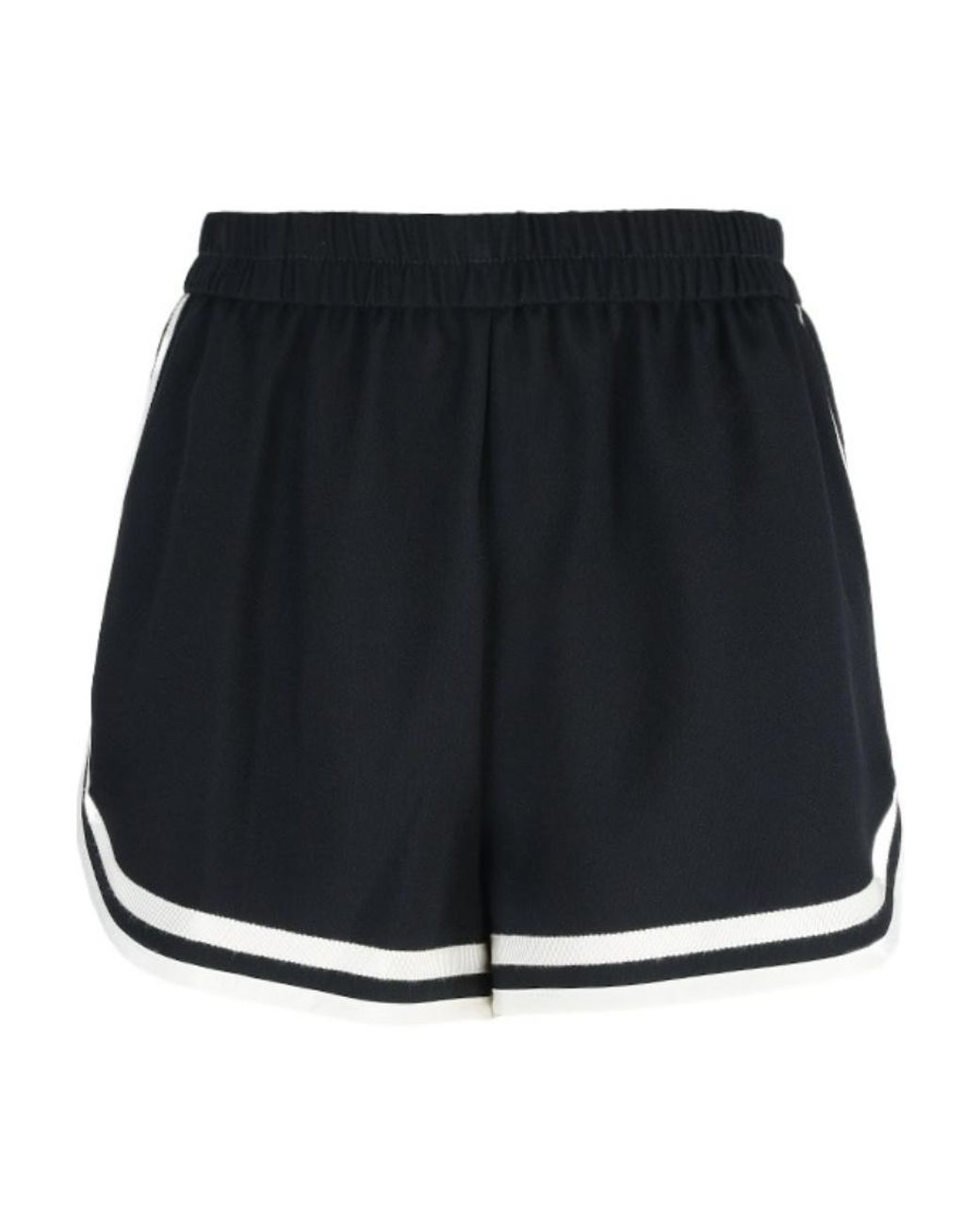 RED Valentino Black Elasticated Waist Track Shorts