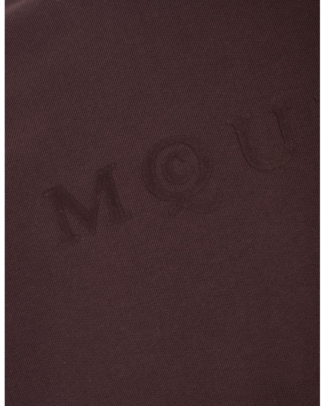McQueen Purple Logo Printed Crewneck Sweatshirt for men