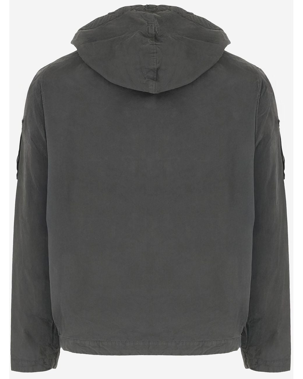 C P Company Gray Micro Reps Hooded Jacket for men