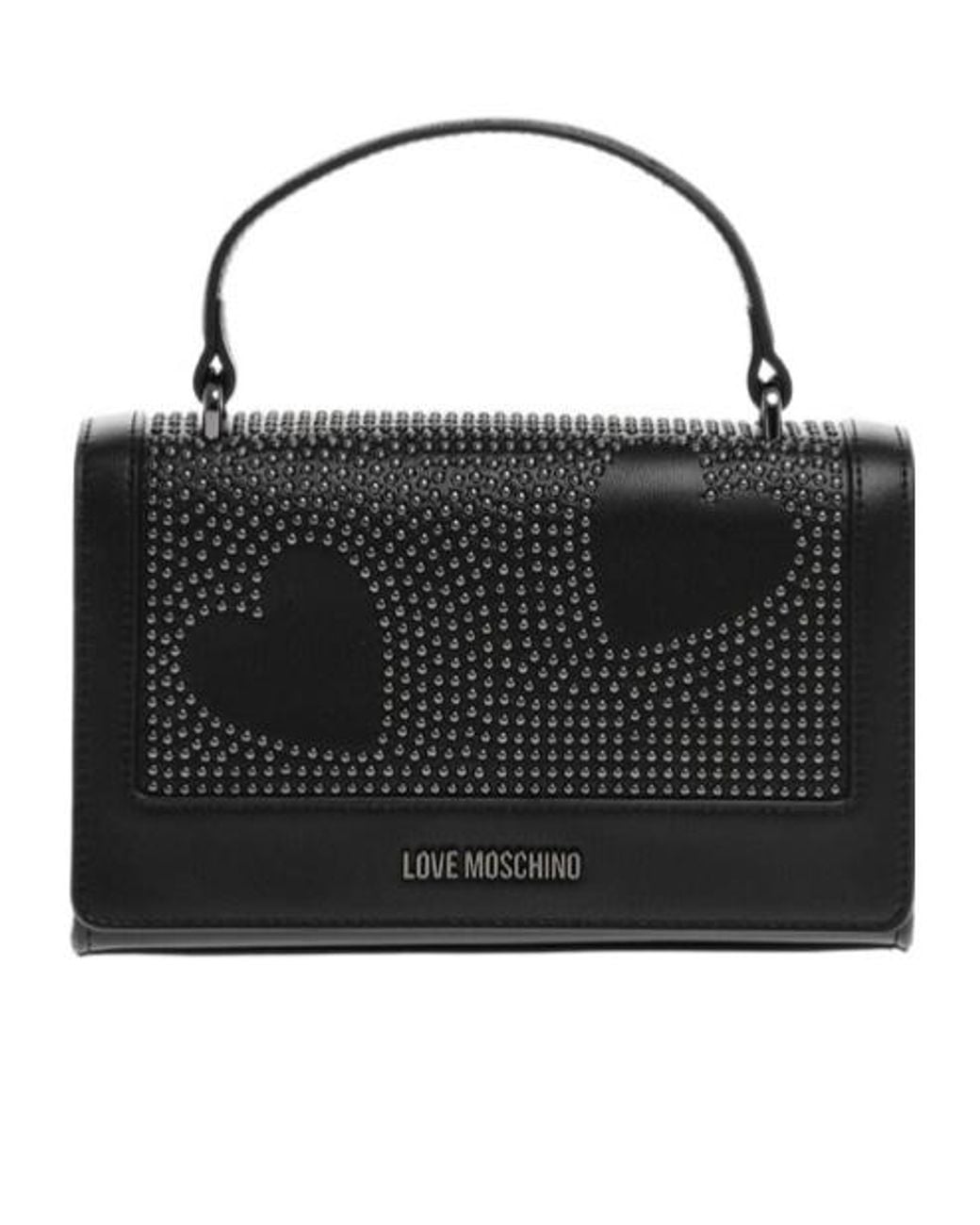 Moschino Black Love Stud-Embellished Shoulder Bag